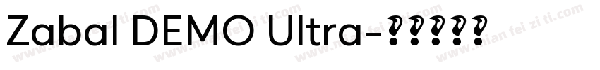 Zabal DEMO Ultra字体转换